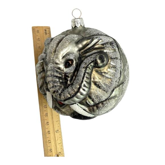Elephant Glass Ornament Zoo Animal Desert Africa Asia Slavic Treasures Lucky EUC - Picture 8 of 10